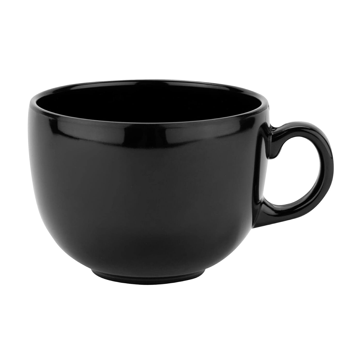 G.E.T. C-1001-BK Shatter-Resistant Melamine Cappuccino Cup, 18 Ounce, Black (Set of 12)