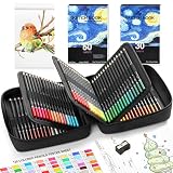 TMOL 120 Pack Colored Pencils for Adult Coloring Books, Soft Core Oil Based Color Pencils with Sketch Book, Color Book, Art Supplies with Zipper Case, Gifts for Adults, Artists, Professionals