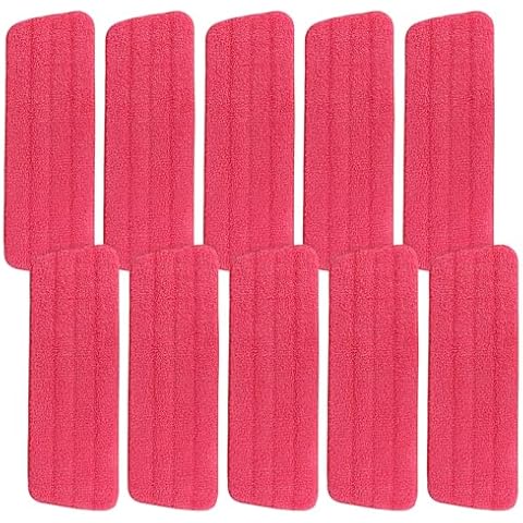 16.5 Inch Flat Mop Refills: 10 Pack Upgraded Microfiber Replacement Mop Pads for Floor Cleaning - Reusable Flat Replacement Mop Refills for Wet Or Dry Floor Cleaning for Spray Mop 15 to 17 Inch Cover