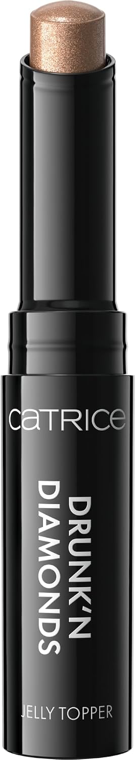 Catrice Drunk'n Diamonds Jelly Topper, cień do powiek, nr 030, złoty, trwały, szybkoschnący, połyskujący, wegański, bez cząstek mikroplastiku, bez nanocząsteczek, bez perfum, 1 opakowanie (2,5 g)