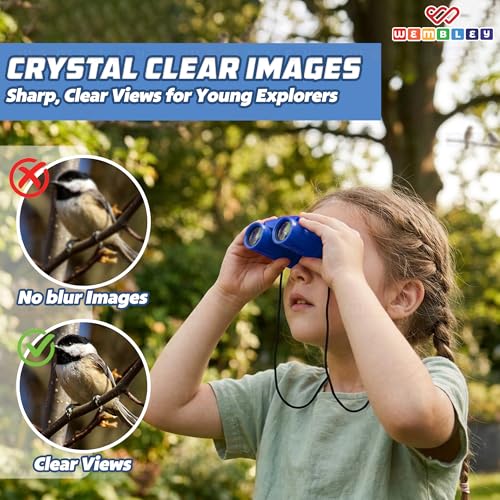 Image of Wembley Mini Binocular Toy for Kids | Compact and Portable Outdoor Binocular for Boys and Girls | Binocular with Neck String, Focus Adjustment and Ultra Zoom | Birthday Gift for Boys and Girls (Blue)
