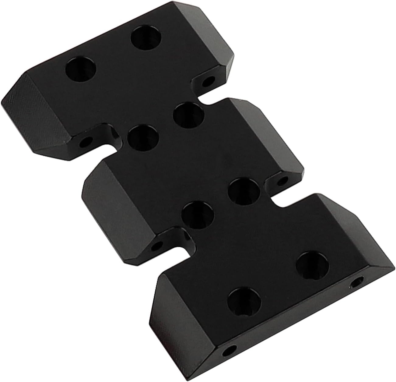 LCG Adjustable Transmission Mount Gearbox Skid Plate for 1/10 RC Crawler Axial SCX10 Lower Center of Gravity Metal Upgrade Part (Black)