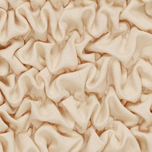 Menotti 2 Seater Couch Cover - Loveseat Slipcovers - Soft Polyester Fabric Settee Sofa Cover - Stretch Elastic Stylish Furniture Protector for pets - Sofa Cushion Cover - Microfibra - Beige (2 Seater)