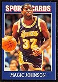 Magic Johnson basketball card (Los Angeles Lakers Legend) 1992 Sportscards News Gold #67
