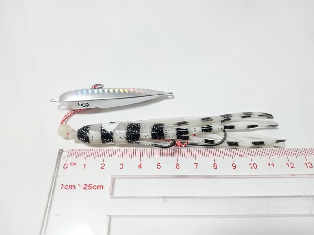 Amazon.co.jp: インチク 60g 5色あり 夜光玉付 蓄光 オモリ部分7.5cm