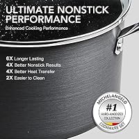 MICHELANGELO Hard Anodized Cookware Set - 10 Pcs Non Stick Pots and Pans Set with Granite Interior, Induction Cookware Set with Steamer Insert — image 2