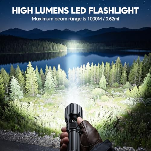 2Pack Rechargeable Flashlights, Super Bright High Lumens Flashlight - Image 2