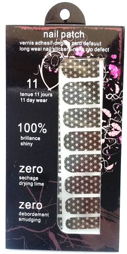 JK 16 pcs nail art Nail patch nail stickers nail foil Black white stars nails film