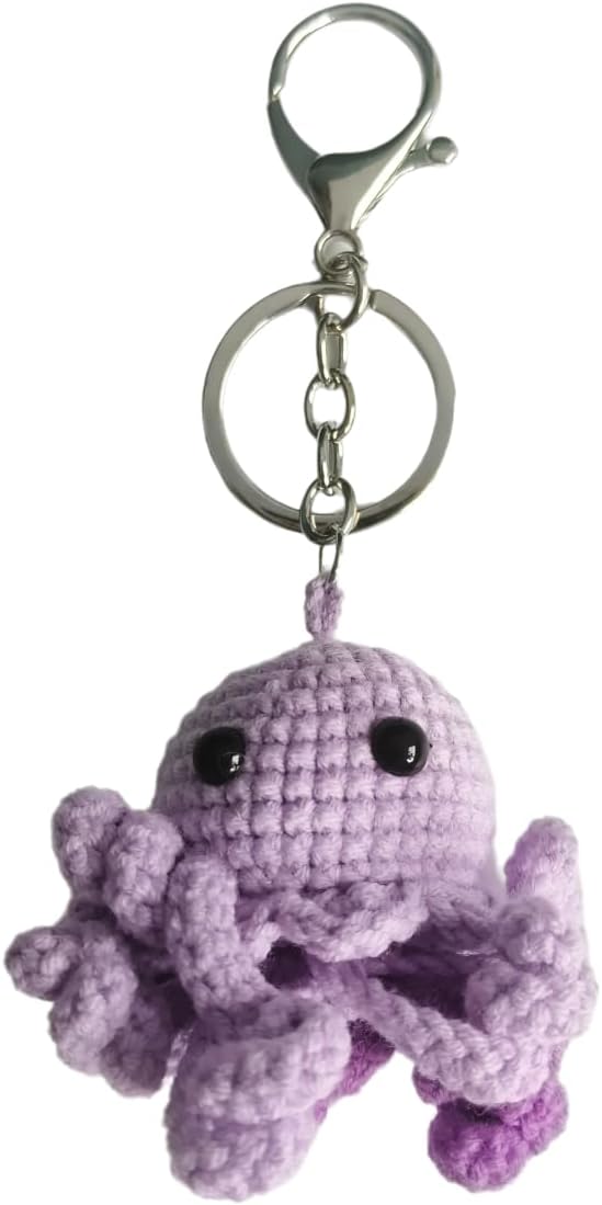 Crochet Keychain, Knitted keychain Charms for Women Girls, Cute Kawaii Backpack Pendant Accessories Handmade Gift