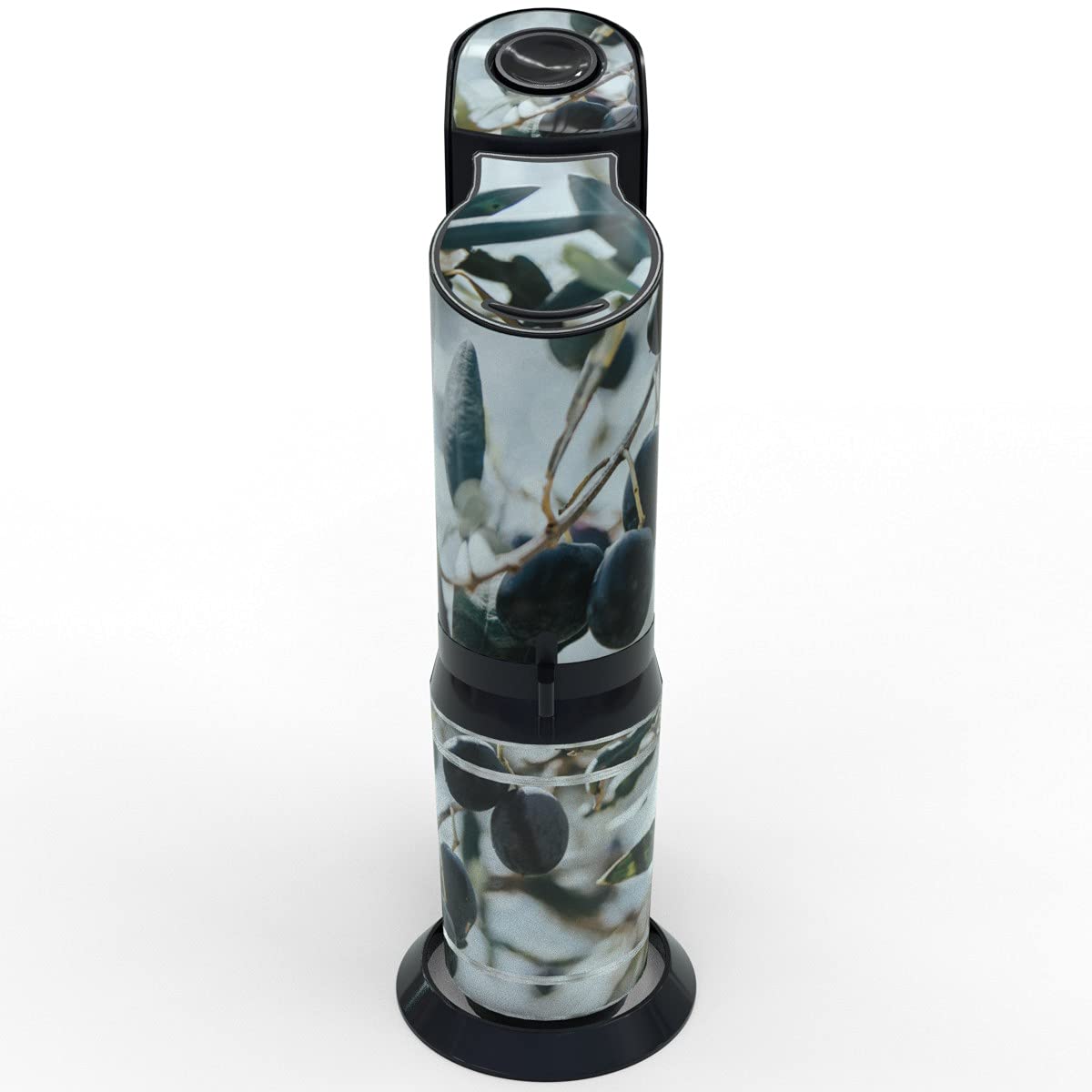 One-Wheel | Pellicola autoadesiva adatta per SodaStream Crystal 2.0 | Adesivo per gasatore | Design Taxi colore grigio | Motivo: New York