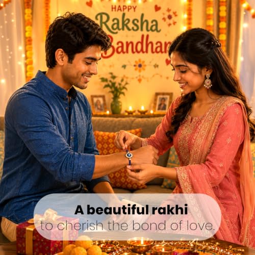 Image of Fabeato Raksha Bandhan Gift Box | Rakhi Hamper with Healthy Snacks |2 Rakhis| Roli Chawal |Goal Card | Activity Game