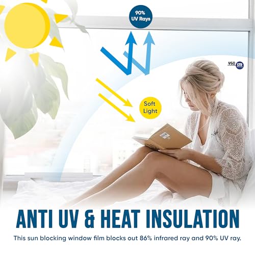 vgoltd Frosted Window Film Self Adhesive Vinyl Privacy Film Opaque Stickers Vinyl Covering for Glass Windows Bathroom Home & Office Doors (30 x 100 cm) - Cosy Home Interiors vgoltd Frosted Window Film Self Adhesive Vinyl Privacy Film Opaque Stickers Vinyl Covering for Glass Windows Bathroom Home & Office Doors (30 x 100 cm) - Image 5