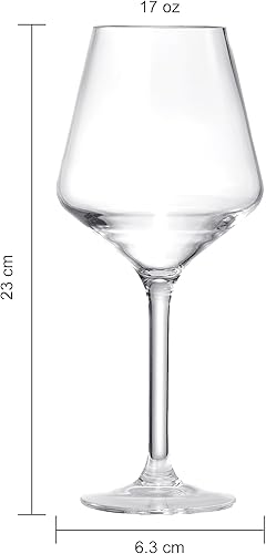 Miniatura 9 de Copas de vino irrompibles de cristal de plástico estilo europeo, vasos de vino de tallo alto irrompibles de Tritan  Juego de 2 vasos  inastillables