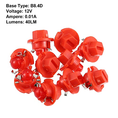 X AUTOHAUX 10 piezas luz LED T5 roja para tablero miniatura 6