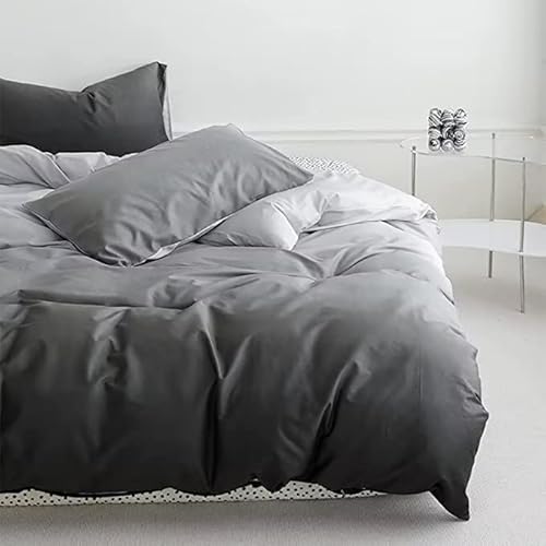 Houseri Dark Grey Comforter Set California King Gradient Light Gray Comforter Bedding Sets Cal King Size Silver Gray Charcoal Grey Comforter California King Men Women Gray Bedding Cal King Comforters #TOP1