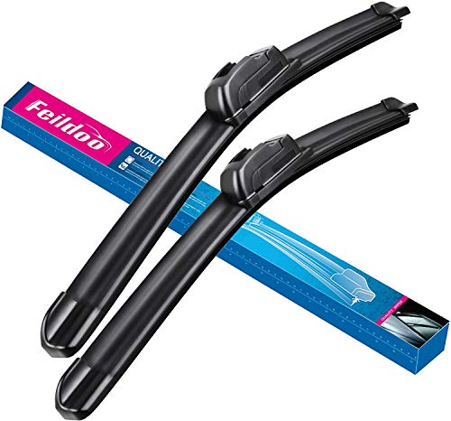Feildoo Windshield wiper blades, Bracketless Wiper 26" + 18" Inch Beam Wiper Blades