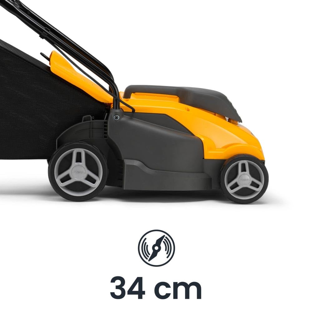 STIGA Cortacésped eléctrico Combi 336c, Ancho de Corte 34 cm, 1400 W, Bolsa colectora de 35 litros