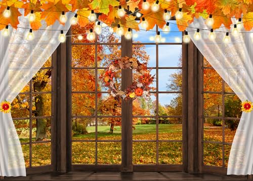 Toile de fond forêt d'automne 3x2,4m pour cacher un mur