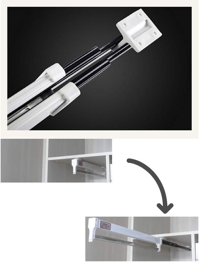 Metal Pants Hanger/Extendable Coat Hanging Rod Non-Slip Closet Organizer for Scarfs Jeans Clothes Trousers Towels,