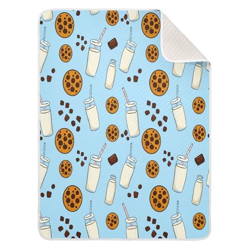 Burbuja Cookie Milk Baby Blanket for Boys Girls, Nursery Soft Warm Swaddling Receiving Baby Blankets, 30x40 in Toddler Blanket
