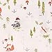 Winter Woods Flannel Swaddle Blanket - Forest Animals Scatter Print Cotton Flannel, Orange, Green, Gray and White, 48 in x 48 in