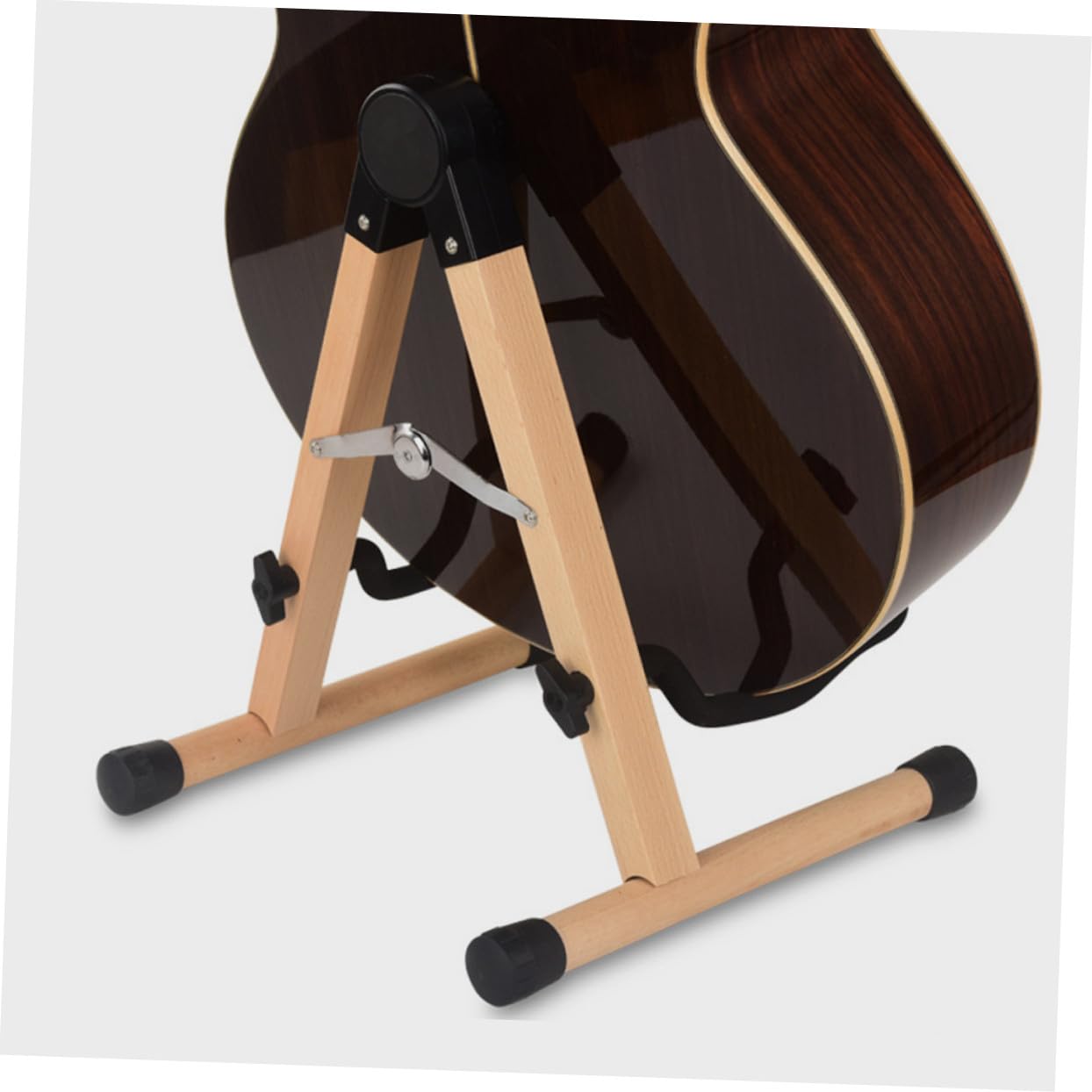 Supporto per Chitarra in Legno per Esposizione e Trasporto Stabile per Chitarre Acustiche Classiche ed Elettriche Compatibile Ukulele e Violini