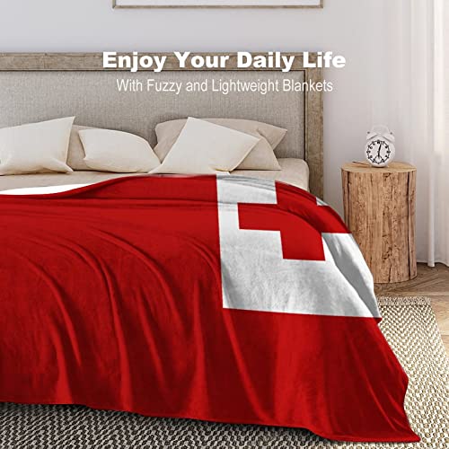 Couverture drapeau Tonga 152x203 cm plaid doux lit et canapé - 3
