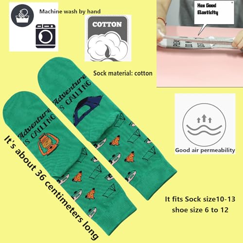 Calcetines de camping TSOTMO de algodon transpirable para senderismo y excursion 4