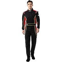 J-RACING Racing Suit Karting Suit/Race/Rally Go Kart Auto Racing Fire SFI 3.2A/1 Black/Red