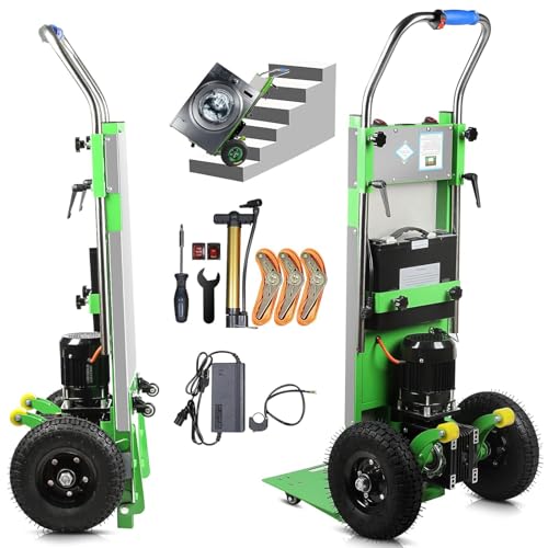 Carretilla Electrica Sube Escaleras, Carretilla Eléctrica para Subir Escaleras con Carga De 400 Kg De 1200 W Eléctrica Portátil Mover Muebles Equipos Pesados Materiales