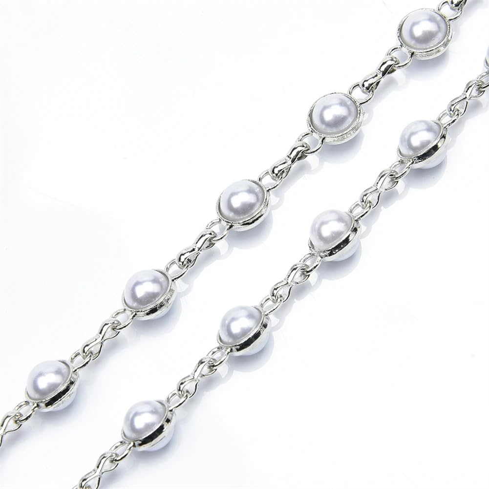 Frędzle z kryształkami, Ozdobne frędzle ze srebrnymi kryształkami 7 mm/10 mm 1 jard 5 jardów(Style 5,5 yards)