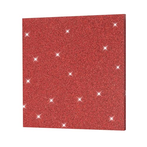 Plaque acrylique rouge pailletée pour créer des décorations de fête uniques