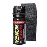 Zarc Vexor Self-Defense Pepper Spray with Holster for Women and Men, Full Axis Flip Top for Quick Release and Convenient Protection (Black) International