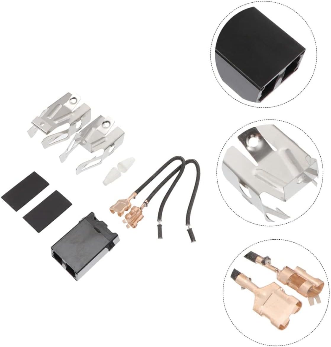 Gadpiparty 4 Pack Stove Liners for Gas Burners Easy Install Burner Receptacle Kit Range Receptacle Kit