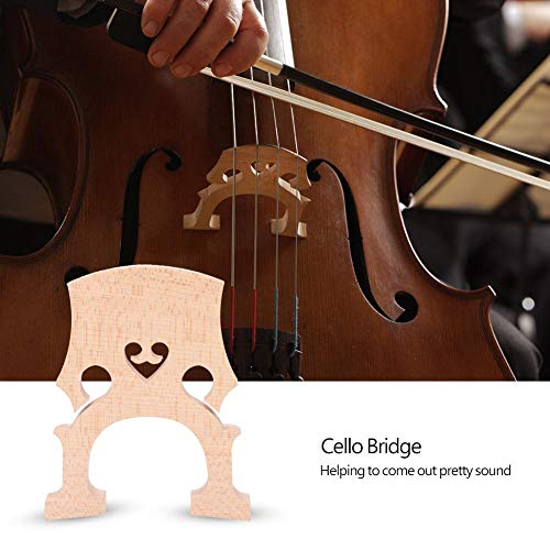 image for Tbest Cello Bridge,4/4 3/4 Cello Maple Bridge Maple Wood Self-Adjustin