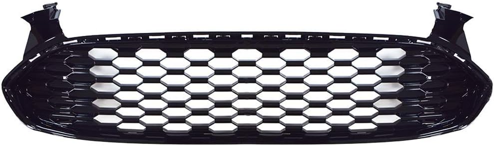Black Glossy Front Grille Honeycomb Replacement for Fusion 2013 2014 2015 2016