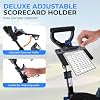 SereneLife Golf Push Pull Cart Lightweight, Foldable, Bag Holder with Adjustable Handle, Caddy Accessories, Compact Folding Golf Trolley for Travel