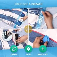 Vakuumbeutel für Kleidung und für Bettdecken - 6er Probierset mit 5 Größen – Ansicht 4