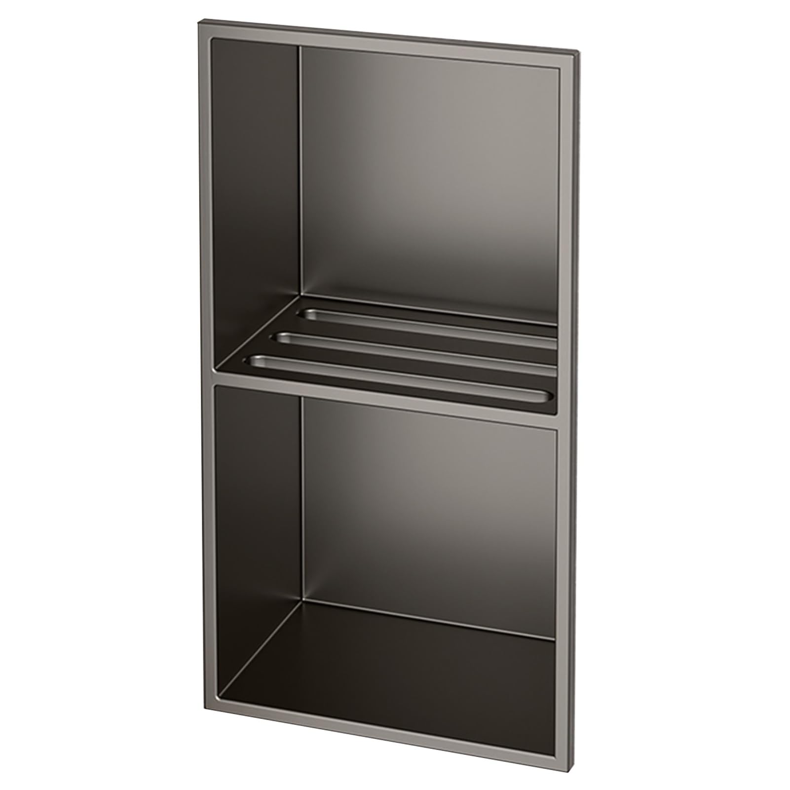 Niche de douche en inox gris : étagère murale encastrée de qualité supérieure