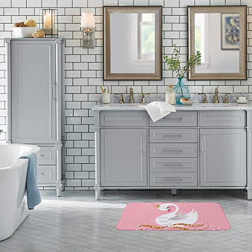 Tapis de bain absorbant grand format en velours corail doux - 4