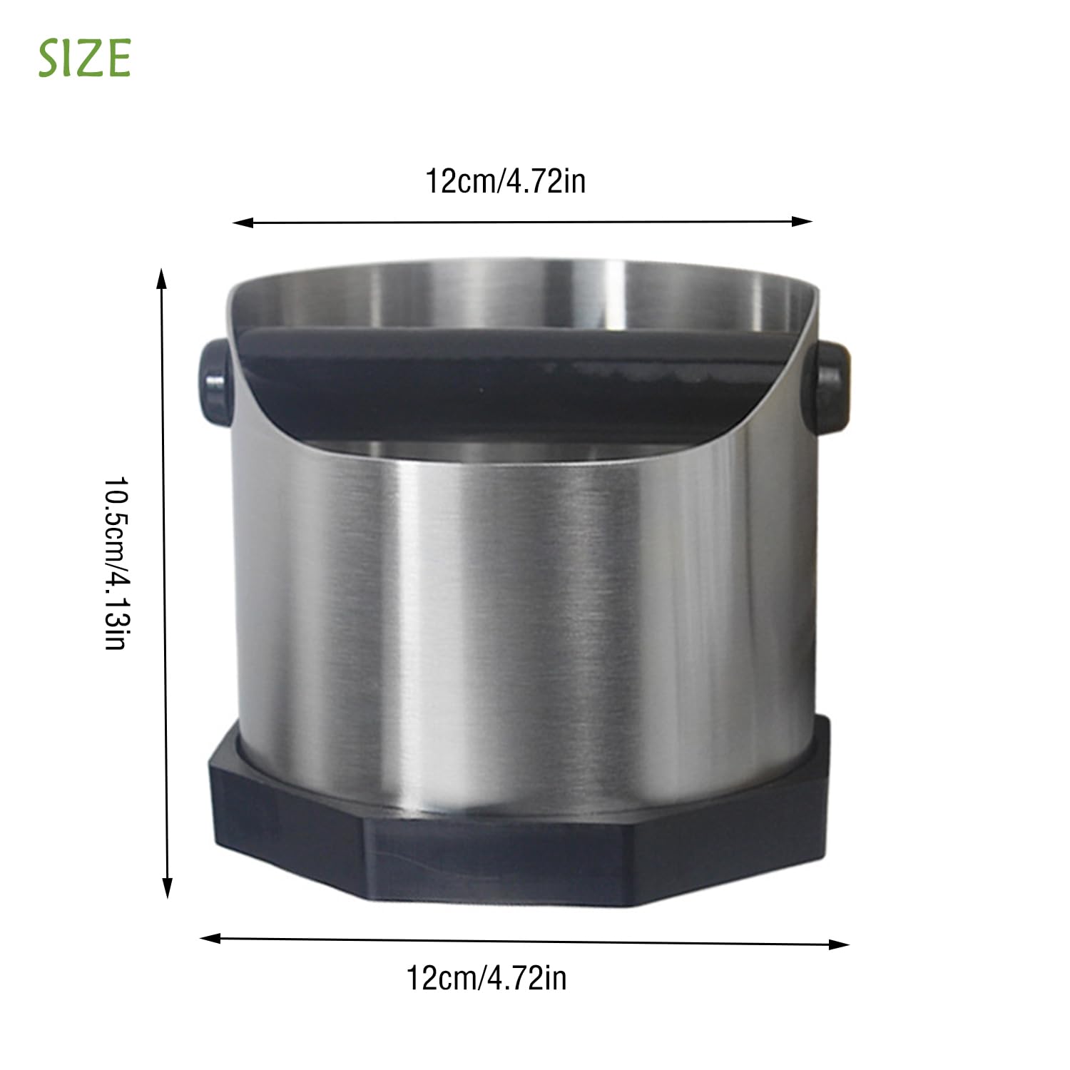 Scatola Fondi Caffè, Caffè Fondi Caffe Knock Box, Contenitore Per Fondi Caffè Inox, Knock Box Caffè Argent, Inox, Palo Principale Staccabile, Adatto per Caffè, Ristoranti Occidentali, Bar, Cucine