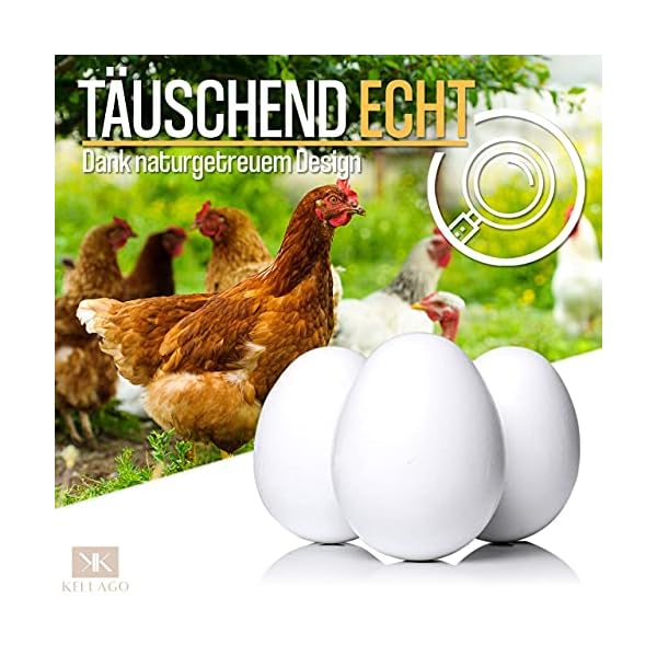 Kellago Holzeier Ostern Deko [ Ostereier BEMALEN ] 6X Holzeier für Osterdekoration - Ostern Basteln Kinder - Ostereier… – Bild 3