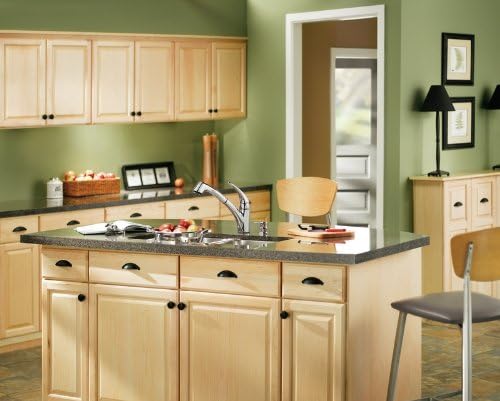 Close-up of the Moen Extensa pullout kitchen faucet head, showing the spray and stream buttons.