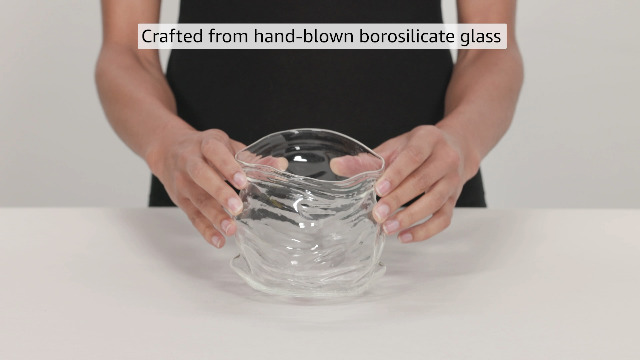 保存容器・ケース HAND BLOWN GLASS Amazon.com | Genuine Fred UNZIPPED Hand-Blown Glass Bowl, One Size