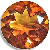 OptimaGem Citrine Round 2mm-12mm Loose Gemstones (6mm, Gold-Orange)