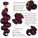 12A 99J Burgundy Human Hair Bundles Body Wave 16 Inch Wine Red Brazilian Bundles Human Hair Extensions Double Weft 1 Pack