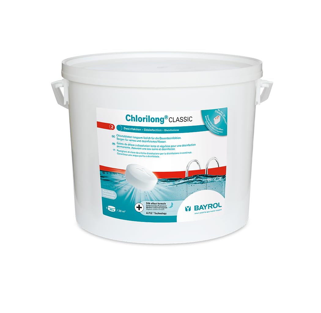Bayrol Tablettes de Chlore 10 kg pour piscine avant été forts efficacité et durabilité
