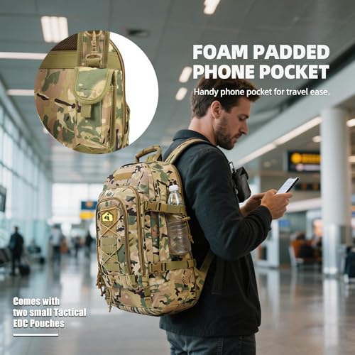 Mochila táctica impermeable 40L para senderismo hombres miniatura 4