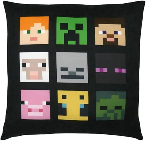 Amazon Co Jp ケイカンパニー Minecraft 背当てクッション フェイス H45 W45 D17cm Mct Sc2 Fc ホビー 通販