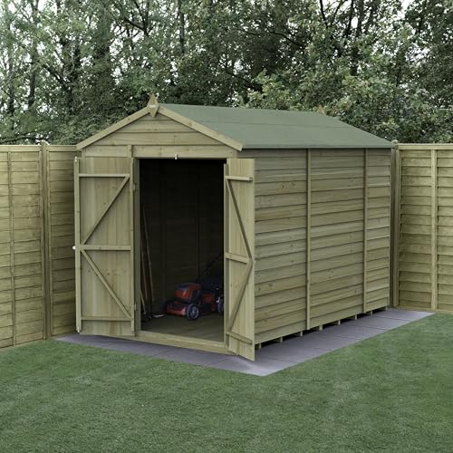 Forest Garden 4LIFE Apex Shed 6x10 - Double Door - No Window